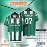 Men’s Sports Polo Jersey - Green Camo Stripes Jersey